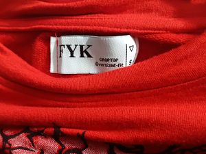 Red Oversized Crop Top