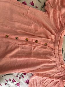 Peach Off-Shoulder Top