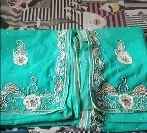 Moti Work Saree