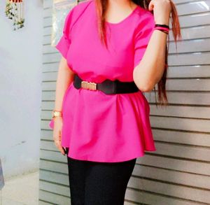 A - Line Cute Majenta Top