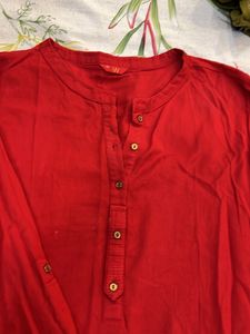 W Red Colour Kurta