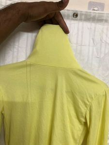 Yellow High Neck T Shirt