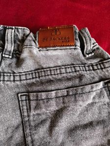 girls wide leg torn slit jeans