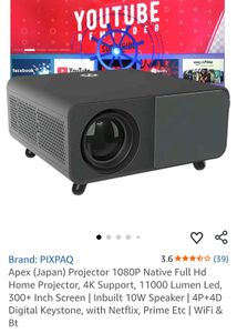 PIXPAQ Apex 1080P Home Projector