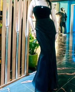 Elegant Black Velvet Top Dress💥