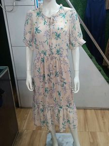 Knee Length Floral Dress