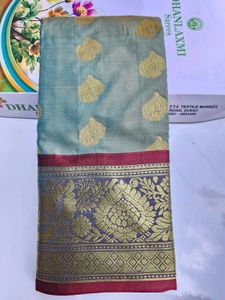 Elegant Teal & Gold Banarasi Saree