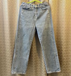 Blue Straight Leg Jeans