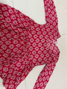 Red Co-ord set kurti and pazama se