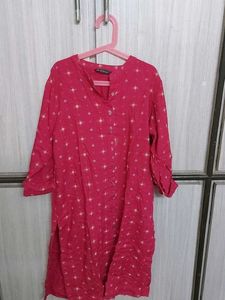 Pink Printed Kurti