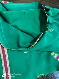 Sea Green saree with blouse
