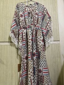 Bohemian Print Kaftan Dress