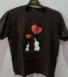 Women Brown T- Shirt