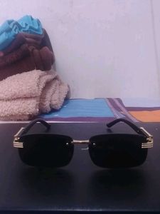 Rimless Black Sunglasses