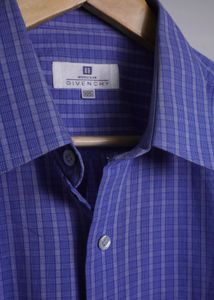 Givenchy Blue Plaid Button-Down Shirt