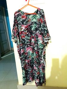 Floral Print Kaftan Dress