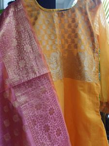 Beautiful Cotton Silk Kurta Dupatta