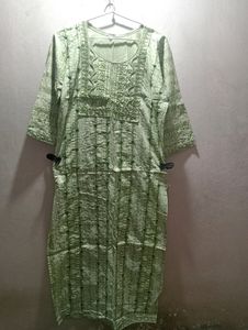 Embroidery Staight Cotton Kurti