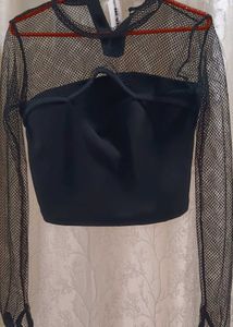 Fishnet Crop Top