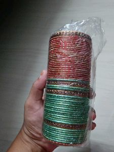 Red &amp; Green Indian Bangles