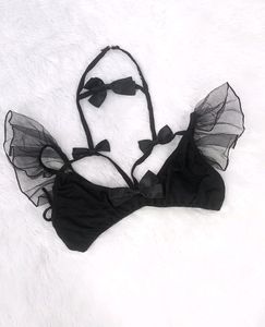 Very Cute Bow Style Frill Sleeves Bra