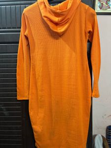 Orange Hoodie Dress