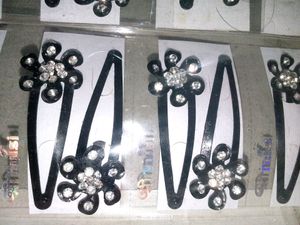 Stone Embellished Hair Clips 13 Pairs