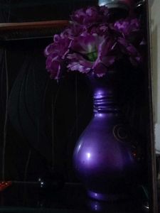 Purple Vase with Flowers
