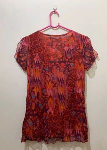 Mesh Ruffle Top(super stretchy)36-42 l-24