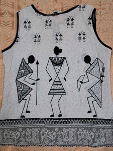 Warli Print Sleeveless Top