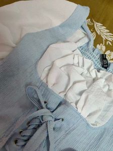 Romantic Korean Style Blouse &amp; Vest Set