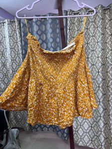 Yellow Floral Tube Top