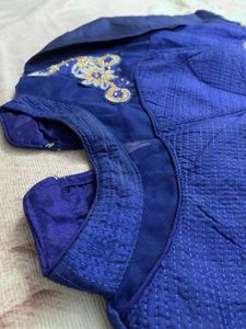 Elegant Blue Embroidered Anarkali Dress
