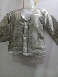 Patterned Blazer with Trim
