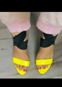 Bright Yellow Heels, Cream Colour 👠