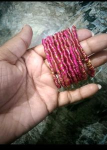 Pink & Gold Bangles