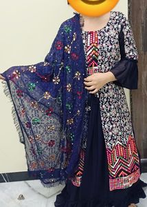 Pretty Navy Blue Gown
