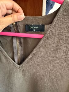 Green Textured Top Flare Sleeve