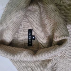 Beige Turtleneck Sweater