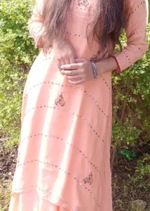 Peach Kurta And Skirt