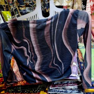 Patterned Long Sleeve Top
