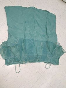 Green Ruffle Top