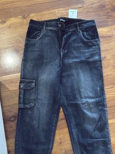 Black Cargo Jeans