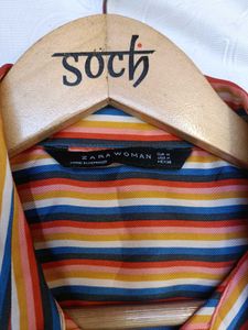 Zara Striped Silky Shirt