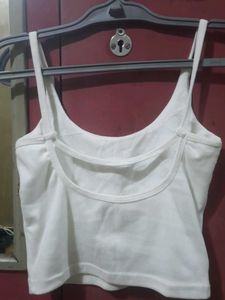 White Spaghetti Strap Tank Top