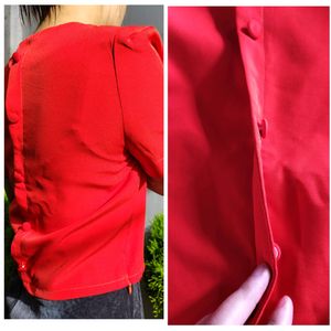 Shoulder Padded Women Top(Simple Elegance)