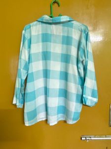 Blue and White Checkered Shirt