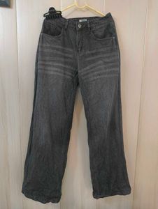 Gray Wide Leg Baggy Aesthetic Denims🦢