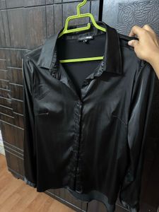 Black Satin Shirt