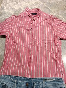 Men's Jeans &amp; Striped Shirt